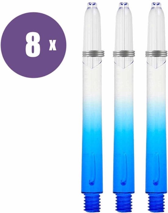 ABC Darts - Dart Shafts - Kunststof Vision Blauw - Medium - 8 sets van ABC Darts