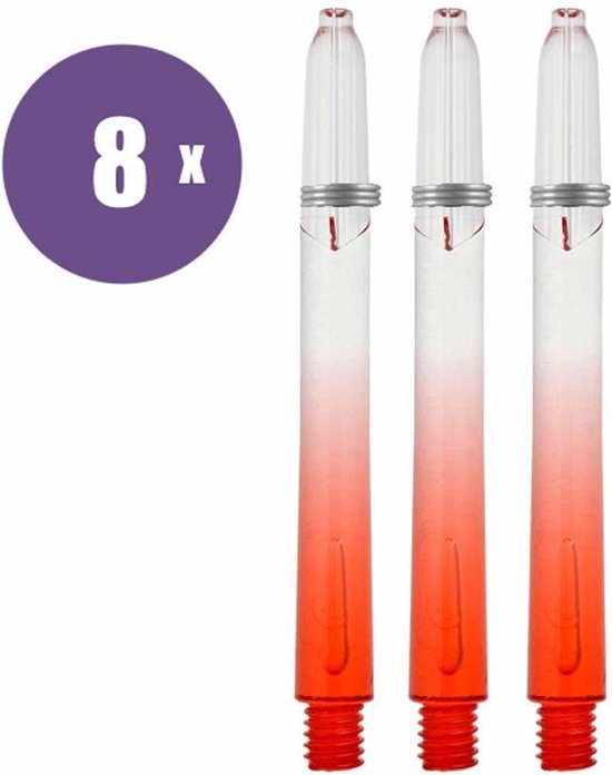 ABC Darts - Dart Shafts - Kunststof Vision Rood - Medium - 8 sets van ABC Darts