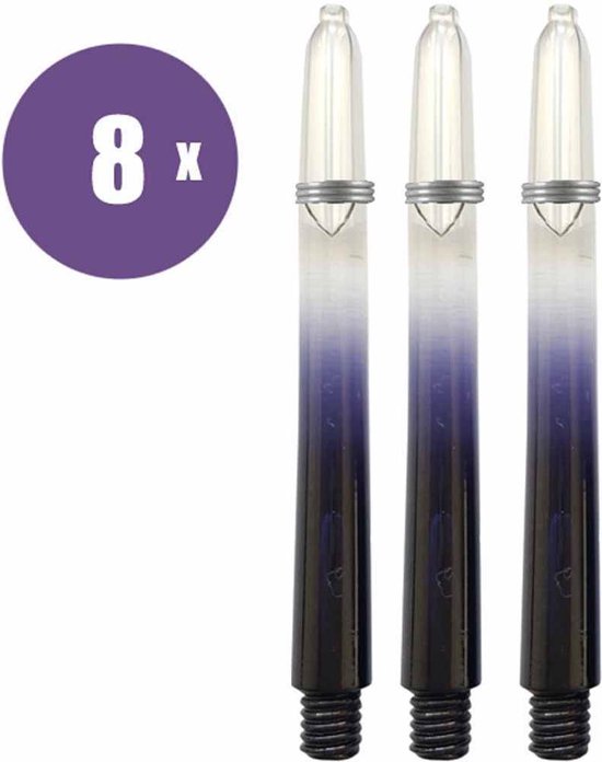 ABC Darts - Dart Shafts - Kunststof Vision Zwart - Medium - 8 sets van ABC Darts