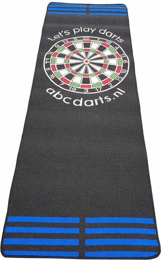 ABC Darts - Dartmat - Antracite Blauw - 241 x 80 cm van ABC Darts