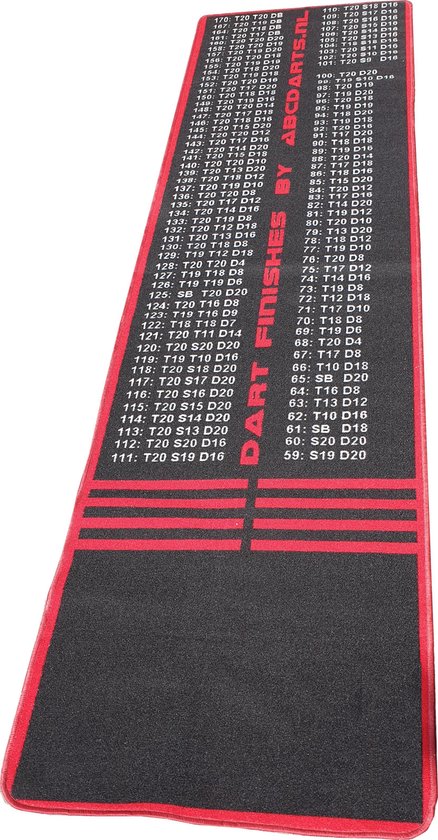 ABC Darts - Dartmat FINISH Dart Mat Antracite - 300 x 80 cm van ABC Darts