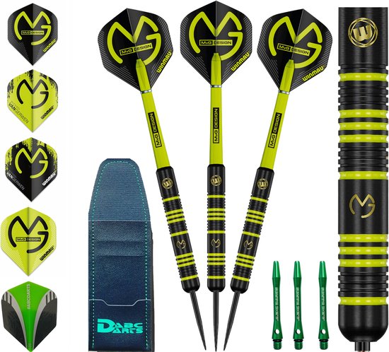 ABC Darts - Dartpijlen Brass + 4 sets Michael van Gerwen Flights van ABC Darts