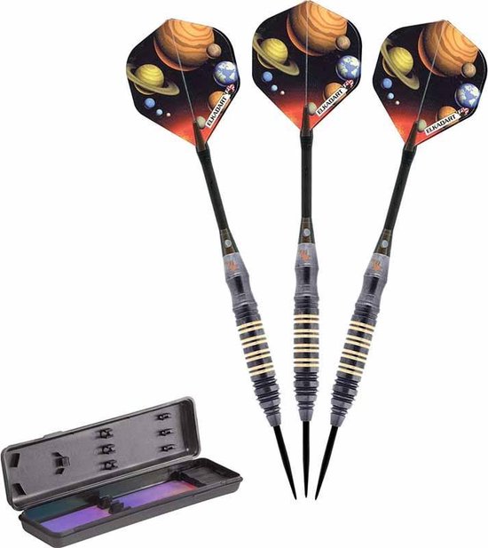 ABC Darts - Dartpijlen Brass Supergrip - Orbital Space - 21 gram van ABC Darts