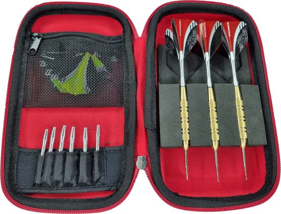 ABC Darts - Freedom Dartpijlen 23 Gram - Opbergmap - Rood van ABC Darts