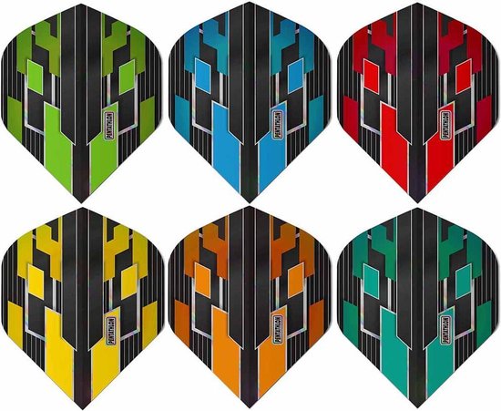 ABC Darts - Pentathlon Dart Flights Shimmers - Kleurenmix - 5 sets van ABC Darts