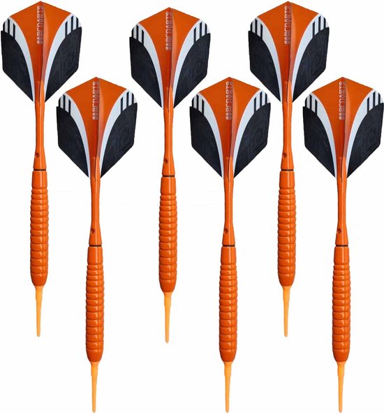 ABC Darts - Softtip Dartpijlen Voor Elektronisch Dartbord Oranje - 2 sets (6 stuk) van ABC Darts