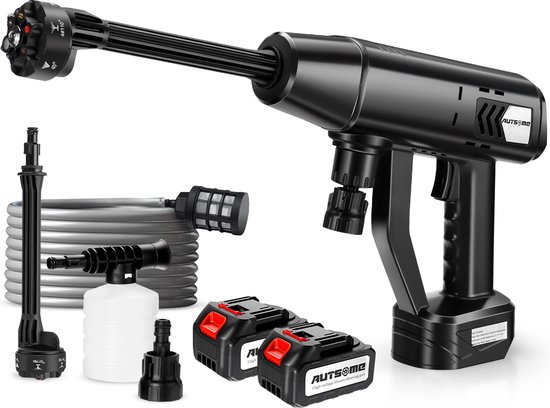 Accu Hogedrukreiniger - Draadloze Hogedrukspuit Auto Wasmachine Set - Complete Accessoires Inclusief 2x Accu van DeWalt