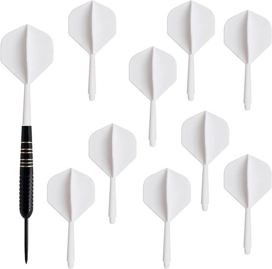 Allecta - Darts accessoires voor dartpijlen - wit - shafts en flights
