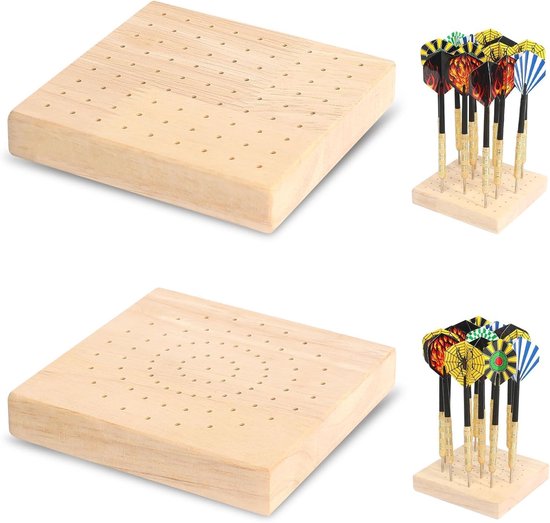 Allecto Plus - Dartpijl Houder Set van 2 - Verschillende Gaten Plaatsing - Geschikt voor Stalen en Soft Darts - Voor Elk Type Dartbord - Handig Accessoire voor Darten van Allecto Plus