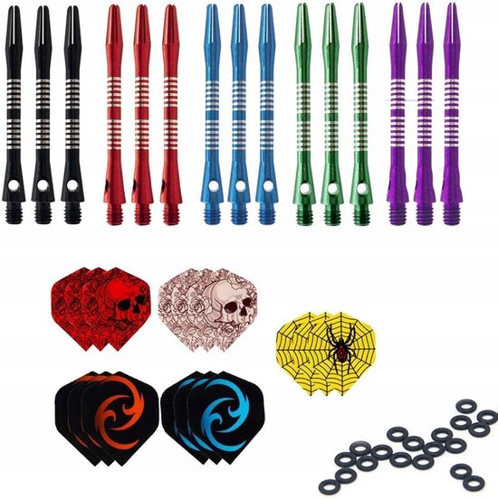 Aluminium Dart Shafts Set - 5 Stuks, Merkloos