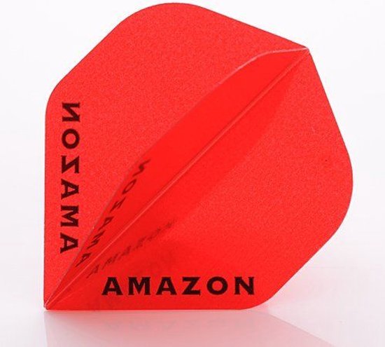 Amazon 100 Transparant Red - Dart Flights van Harrows