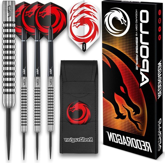 APOLLO 23 Gram hardcore dartpijlen met stelen - Rode Draak van Red Dragon