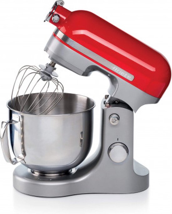 Ariete 1589/00 Moderna Keukenmixer - 1600 Watt - RVS 11 snelheden - 5.5 liter - incl 3 accessoires - Rood van Ariete