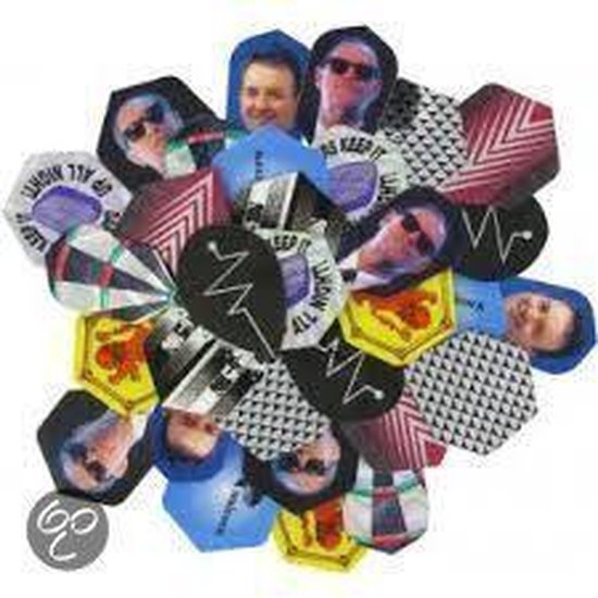 Assortiment Dart Flights 25 setjes van 3 van Michael van Gerwen.
