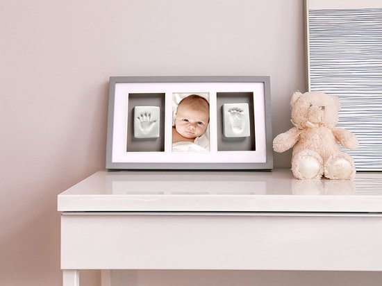 Baby Fotolijstje met Klei Afdruk Gipsafdruk baby - - Kraamcadeau jongens Kraamcadeau meisjes – Pasgeboren Baby – Geboortecadeau afdrukkenset van Afdrukgigant