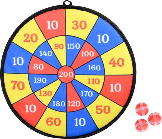 Benson Veilig dartbord voor kinderen - klittenband - Ø 36 cm - inclusief 3 ballen van Benson
