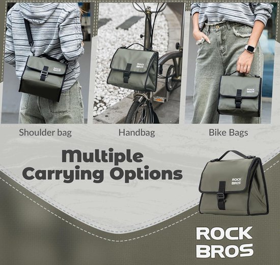Bicycle Handlebar Bag Front Bag with Buckle for Brompton Folding Bike 4-7 L - Shoulder Strap - Shoulder Bag van BIC