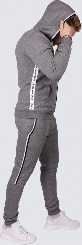 Black And Gold onderstuk jogging (broek) grijs MAAT XL van Black And Gold