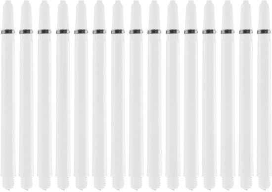 Bull's - 5-Pack Nylon The Original Long + Ring - White - Dart Shafts van Merkloos