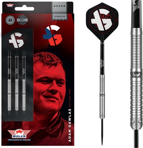 Bull's Adam Gawlas 90% Edition 2 - 24 gram - Steeltip Dartpijlen van Merkloos