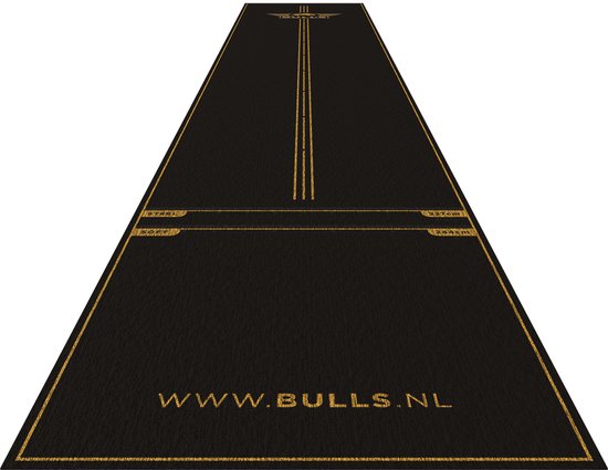 Bull's Advantage Carpet Dartmat – 300x85 cm – Zwart/Goud – Met Werplijn van Bull's