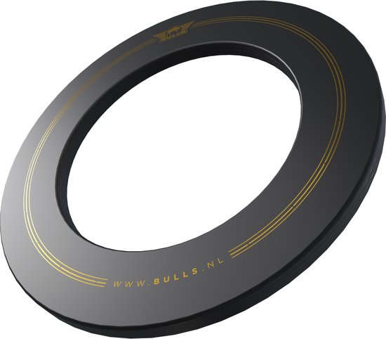Bull's Advantage Lite Dart Surround – Zwart/Goud – 70x70x4 cm – Muurbescherming Dartbord van Merkloos