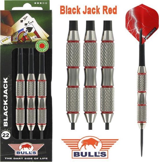 Bull's Black Jack Brass Red - Dartpijlen - 23 Gram van Bull's