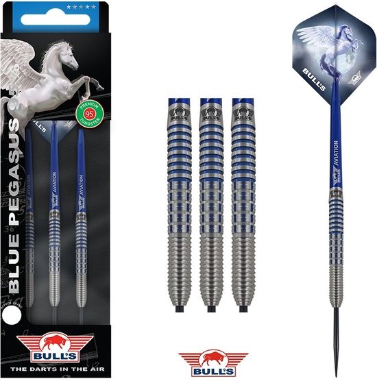 Bull's Blue Pegasus A 95% - Dartpijlen - 22 Gram van Bull's