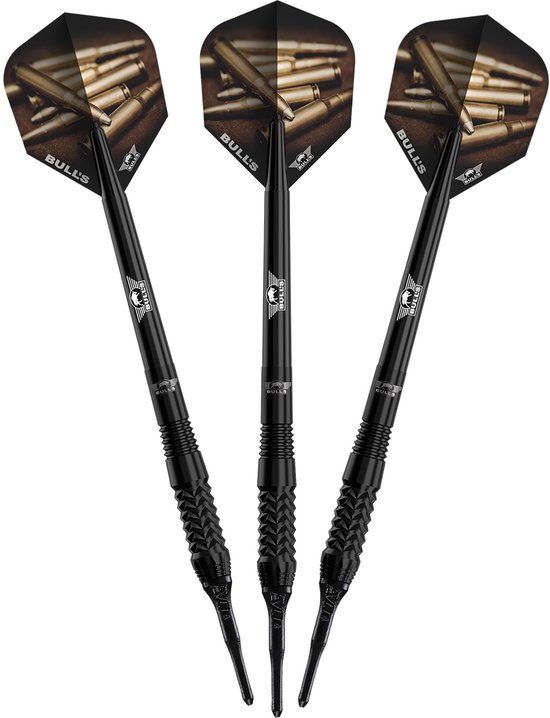 Bull's Caliber Black 90% Soft Tip - Dartpijlen - 20 Gram