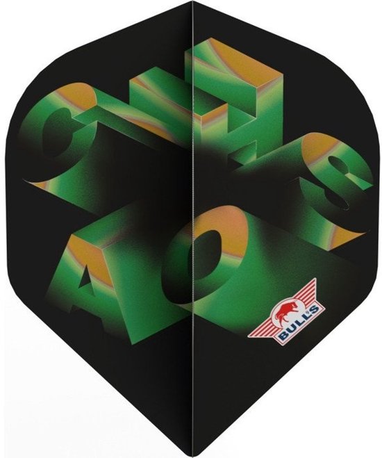Bull's Chaos Green NO2 - Dart Flights
