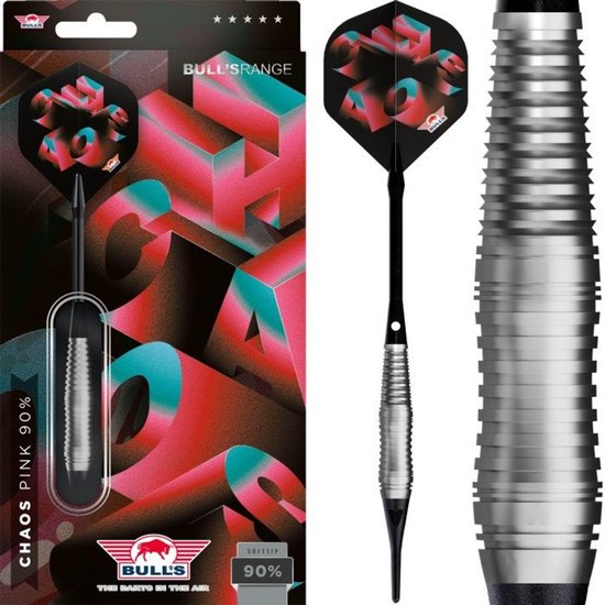Bull's Chaos Pink 90% Soft Tip - Dartpijlen van Merkloos
