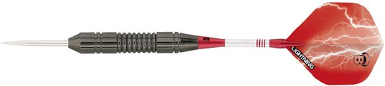 Bull´s Dartpijlen Aero Steel Gewicht 22 Gram Zilver/rood