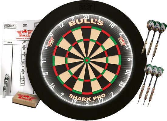 Bull’s Domus Professionele Dartset – Complete set - Dartbord - Verlichting - Surround van Merkloos