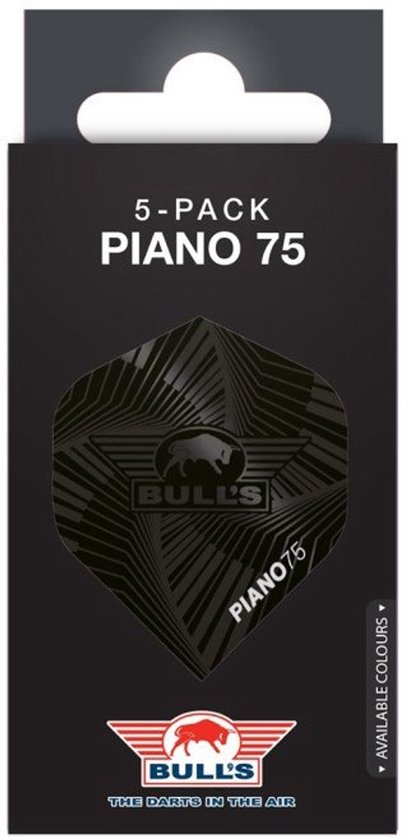 Bull's Flights Piano 75 nr.2 Black 5 Pack