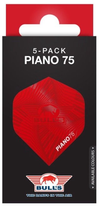 Bull's Flights Piano 75 nr.2 Red 5 Pack