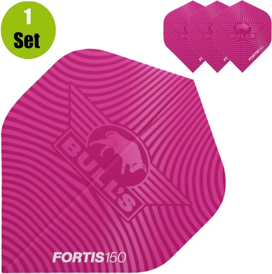 Bulls Fortis 150 Dartflights – Roze van Bull's