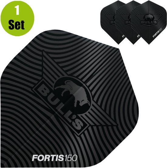Bulls Fortis 150 Dartflights – Zwart van Bull's