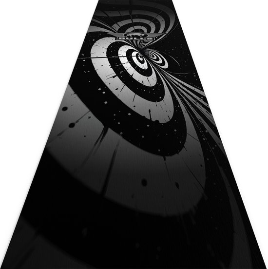 Bull's Illusion Carpet Dartmat – 241x55 cm – Zwart/Wit – Werplijn van Bull's