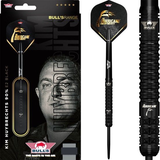 Bull's Kim Huybrechts E2 Full Black 90% - Dartpijlen