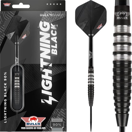 Bull's Lightning Black 90% - Dartpijlen - 21 gram van Bull's