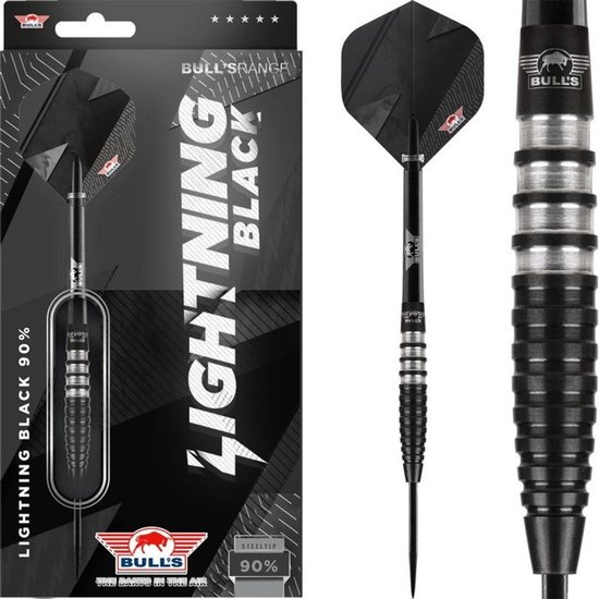 Bull's Lightning Black 90% - Dartpijlen - 23 gram van Bull's