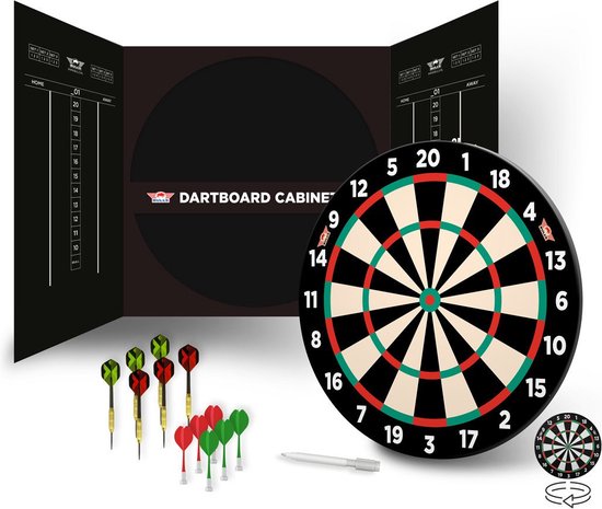 Bull's Magnetic Paper Dartboard Cabinet Set van Bull's