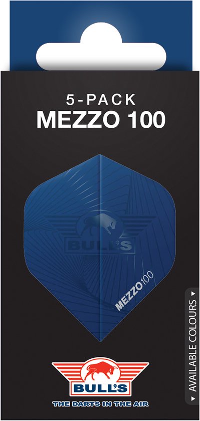 Bull's Mezzo 100 No.2 Blue Flights | 5-Pack van Bull's