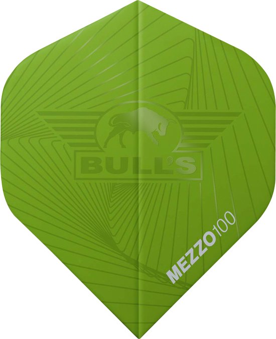 Bull's Mezzo 100 No.2 Green Flights | 5-Pack van Bull's