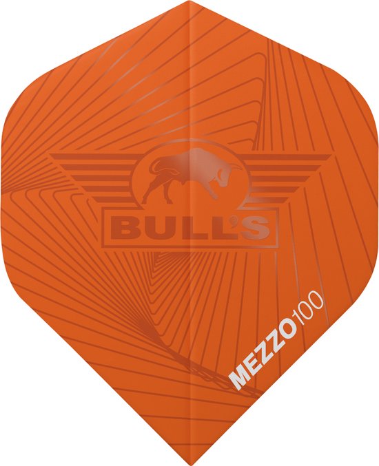 Bull's Mezzo 100 No.2 Orange Flights | 5-Pack van Bull's