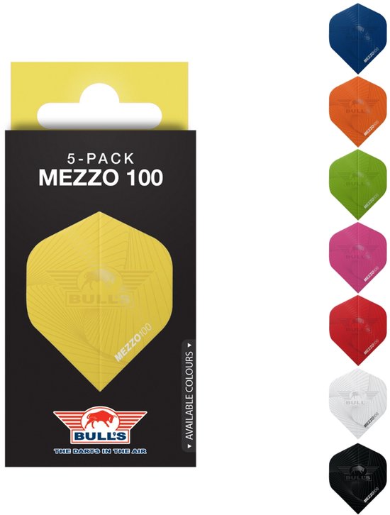 Bull's Mezzo 100 No.2 Red Flights | 5-Pack van Bull's