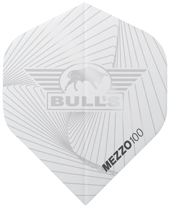 Bull's Mezzo 100 No.2 White Flights | 5-Pack van Bull's