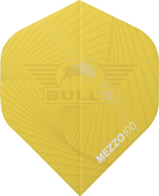 Bull's Mezzo 100 No.2 Yellow Flights | 5-Pack van Bull's