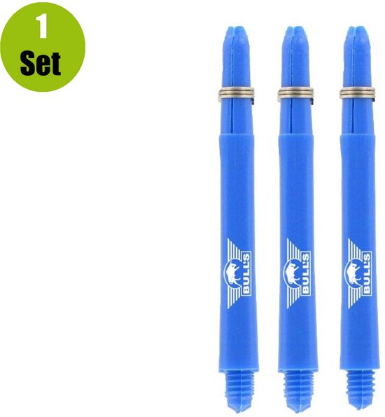 Bulls Nylon Dart Shafts - Blauw - X-Short - (1 Set) van Merkloos