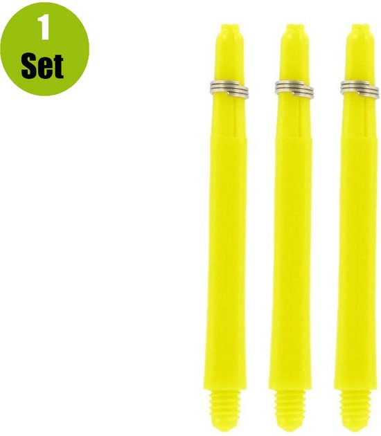 Bulls Nylon Dart Shafts - Geel - Medium - (1 Set) van Bull's